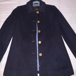 Coach coat navy blue